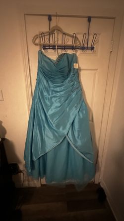 Tiffany aqua formal gown