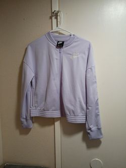 Nike Lavender Zip-Up Bomber Jacket