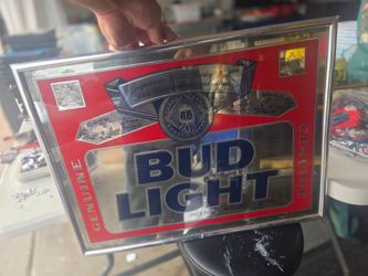 Vintage 1992 Bud Light advertising bar mirror