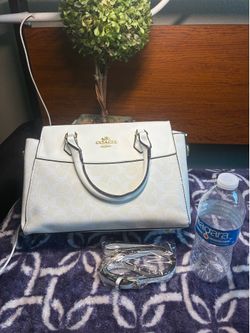 Coach Darcie Carryall in White Signature (Large)