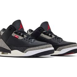 Levi's x Air Jordan 3 Retro SP Black Denim Men's Size 14 IR0914-400 New