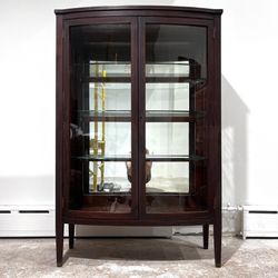 Gorgeous Antique Glass Dining Cabinet 