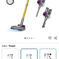 Cordless Vacuum Cleaner, 45kPa Powerful Suction Vacuum Cleaners for Home, 55-Min Runtime Rechargeable Stick Vacuum, Self-Standing, for Pet Hair Carpet