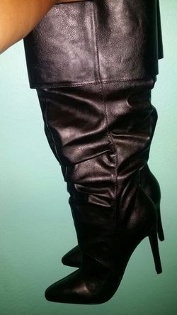 Black wide calf boots...size 9...great condition!