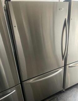 Whirlpool Bottom Freezer Stainless Steel Fridge, EnergyStar