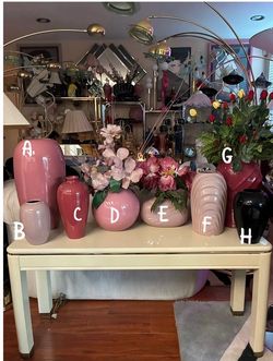 1980s Vintage Postmodern Floral and vases