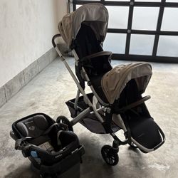 UPPAbaby Vista V2 Stroller/Convertible Single-to-Double System/Bassinet, Toddler Seat, Bug Shield, Rain Shield, and Storage Bag Included 