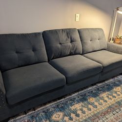 Belfin Blueish Grey Modern Sofa Couch For Living Room