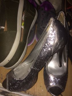 Guess silver heels