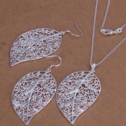 925 Sterling Silver Hollow Leaf