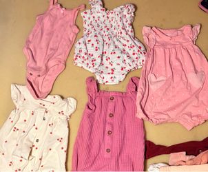 Baby girl rompers (5) size 0-3 mos