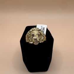 10k Ruby Lion Ring 