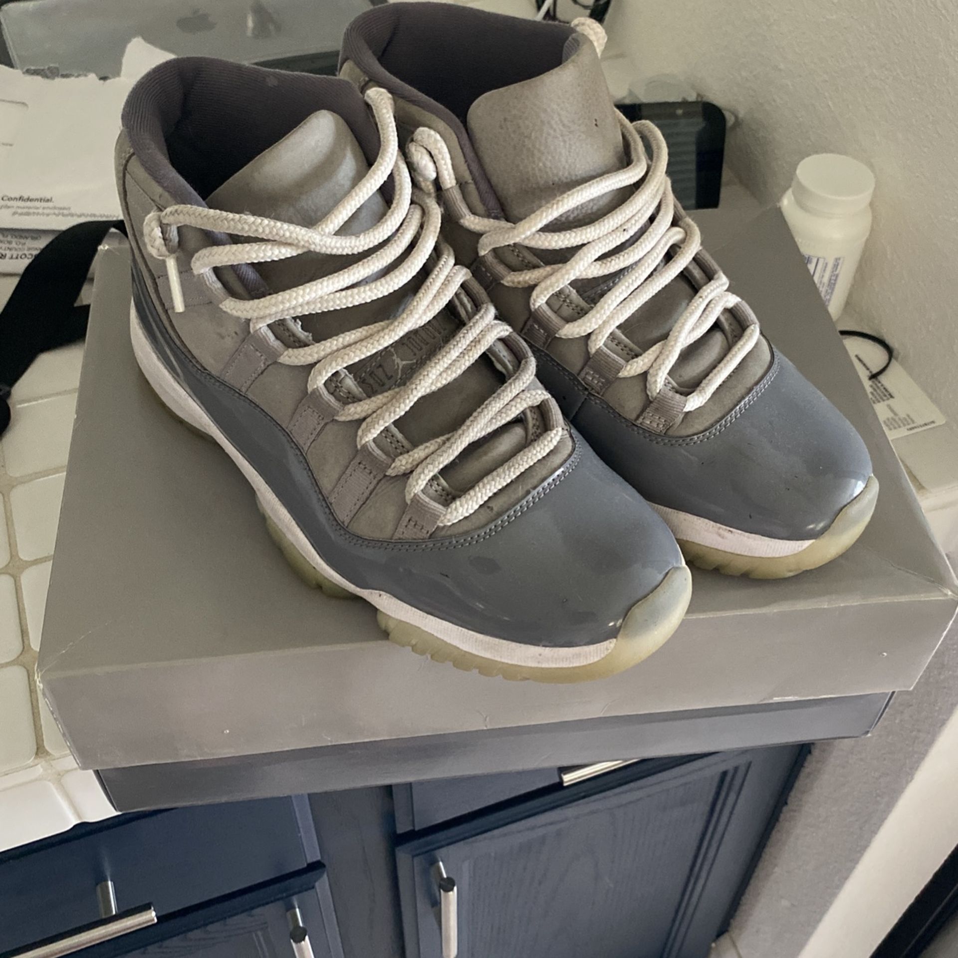 Jordan 11 Cool Grey (9.5) Used With Shoe Cleaner