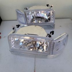 92-96 Ford F150-F350 92-96 Bronco LED Headlights Luces Micas Calaveras Faros Faroles Focos