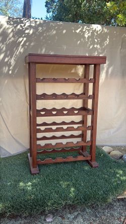 25 Wine wood holder table or hanging