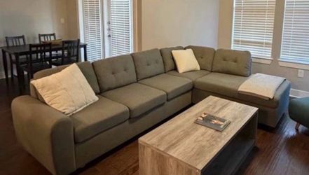 Grey L couch
