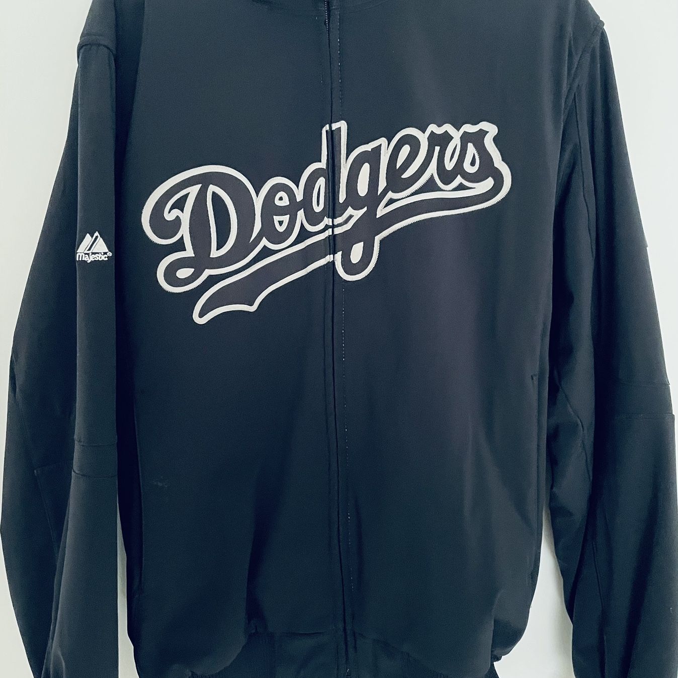 majestic dodgers jacket black