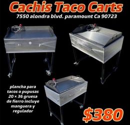 Plancha De 36” | Plancha De Fierro | Patas Desmontable | Incluye Manguera Y Regulador
