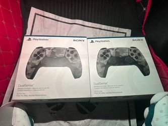 PS5 DualSense Wireless Controller Gray Camouflage (x2)