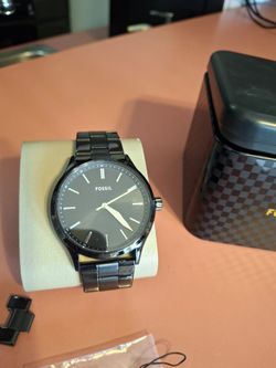 Black Fossil Wrist Watch