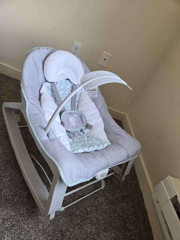 Ingenuity Keep Cozy 3-in-1 Grow with Me Vibrating Baby Bouncer, Seat & Infant to Toddler Rocker, Vibrations & -Toy Bar, 0-30 Months Up to 40 lbs