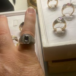 New 14KT Men’s Rolex ring diamonds & Sapphire