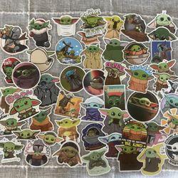 New 50 Baby Yoda Stickers 