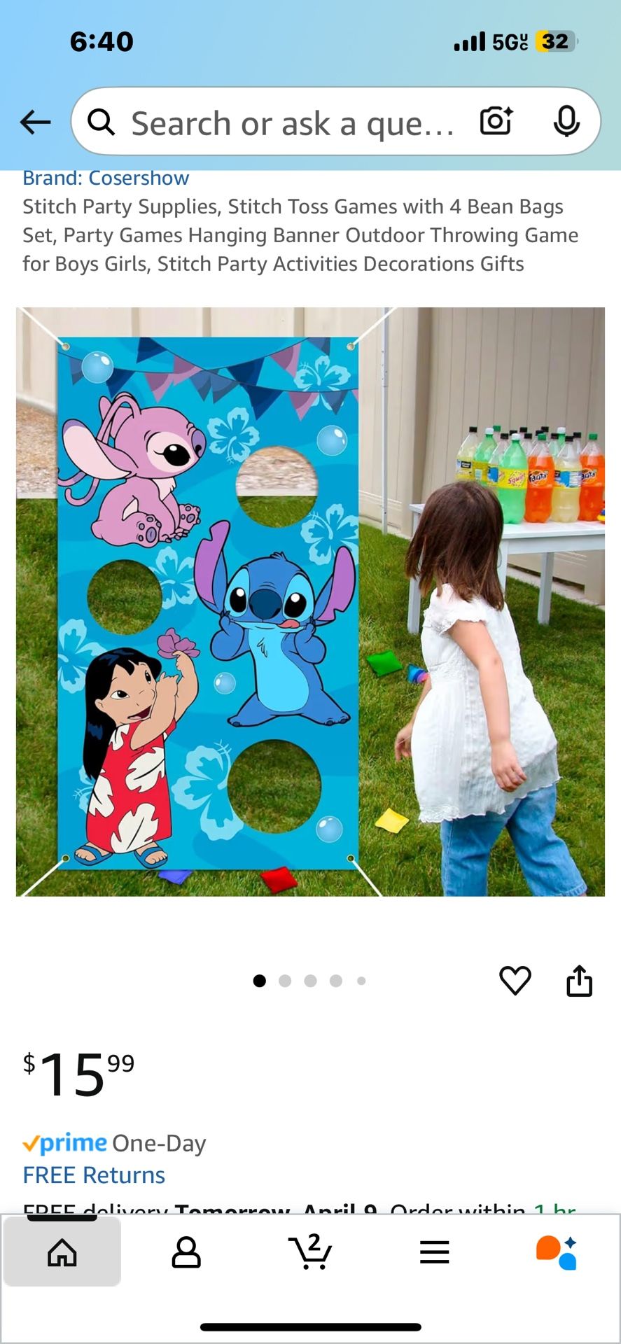 Kids Toss Game New LILO And Stitch