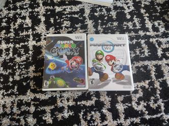 Super Mario Galaxy and Mario Kart For The Nintendo WII