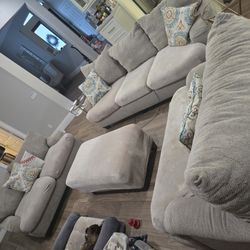 4 Piece Sleeper Sofa/couch Set With Ottoman 