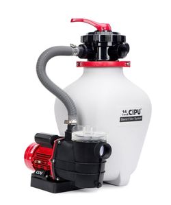 CIPU 14-inch Sand Filter Pump System for Above Ground Pools, 0.5HP 115V Pool Sand Filter with 6-Way Valve