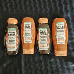 $10 For All 4 - Garnier Whole Blends Coconut Oil And Cocoa Butter Shampoo And Conditioner  15.5oz