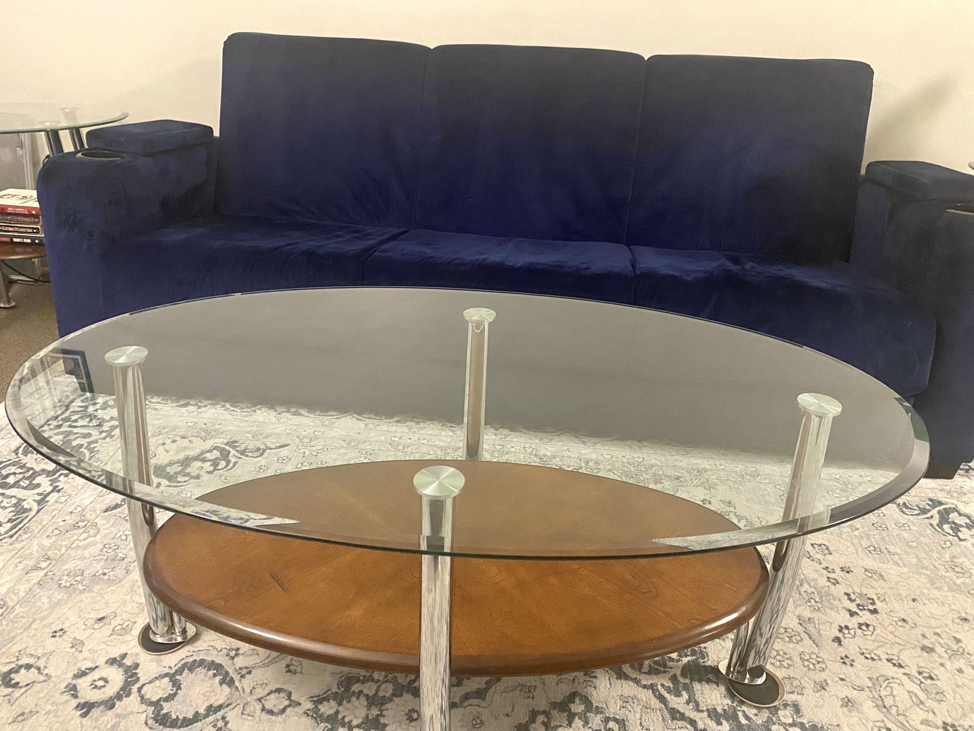 Beautiful Glass Coffee Table and 2 Side Tables