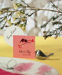 Bird name holder or favors