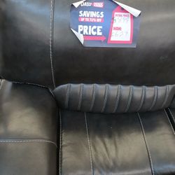Contemporary Leather Power Reclining Sofa With USB Port