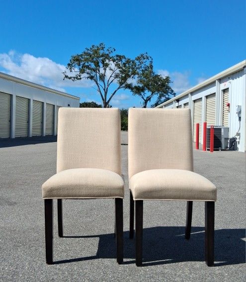 Free Delivery! 2 Cream Dining Chairs