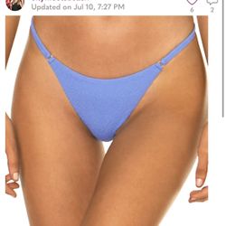 Vix Swimwear Light Blue Tab Side Brazilian Cheeky Bikini Bottom XS NWOT