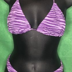 Large Purple Knitted Lined Bikini 