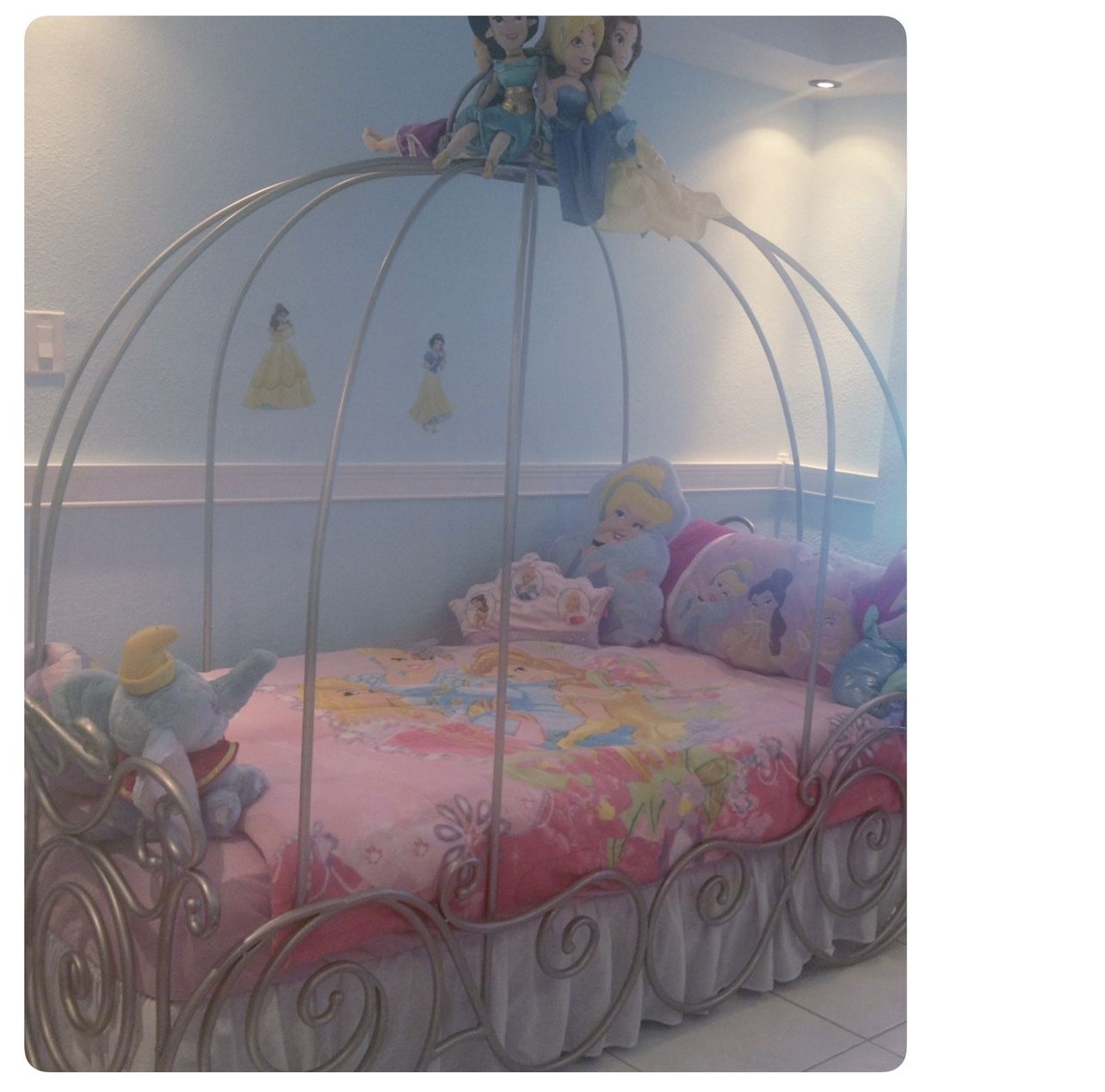 Twin Size Disney Princess Fairytale Dreamer Carriage Metal Bed from Rooms To Go