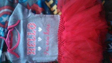 6-9 months handmade tulie onesie dress