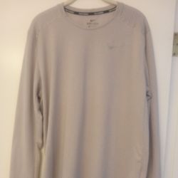 Nike Men's Med Breathable Running  Shirt  Gray Dryfit Light Weight 