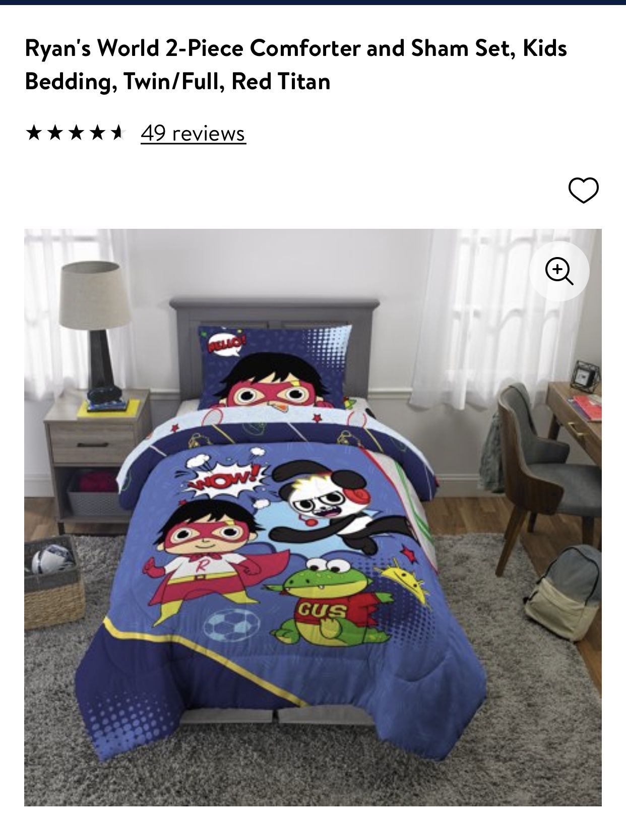 Ryan Toy Review Comforter Set Twin/full