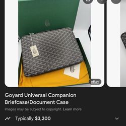 Goyard Universal Companion Briefcase/ Document Case Blue Laptop Case