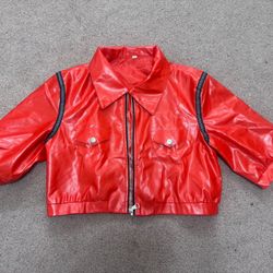 New Large Red Jacket Heart Crop 