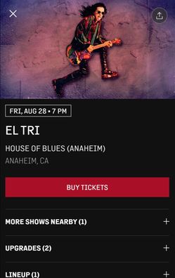 El Tri at The Anaheim House of Blues