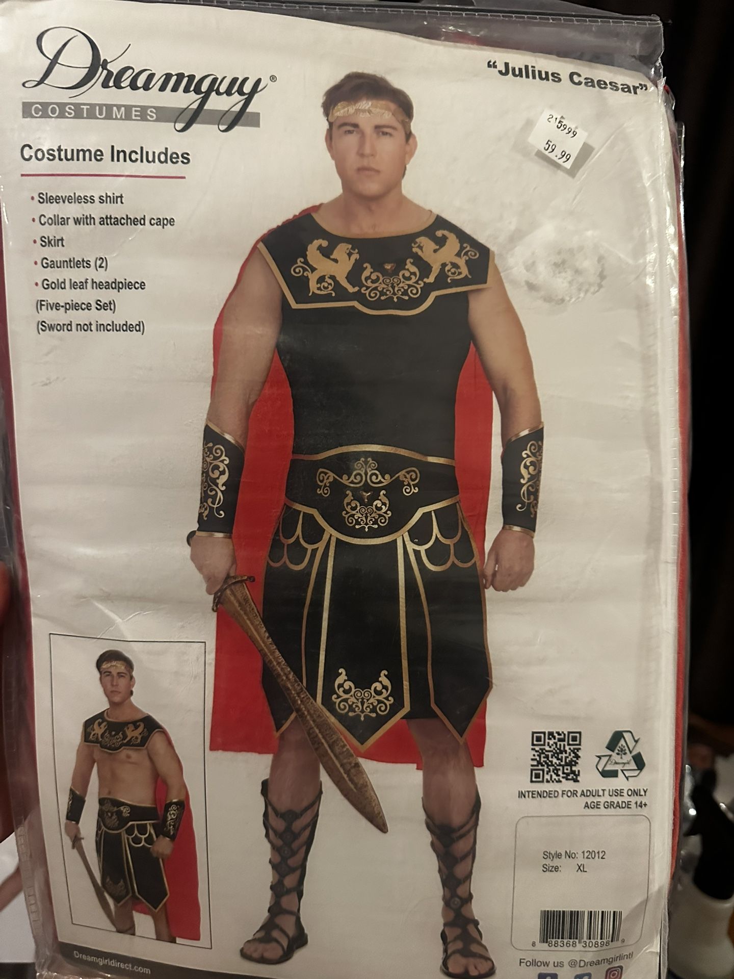 Men’s Halloween Costume Size Xl