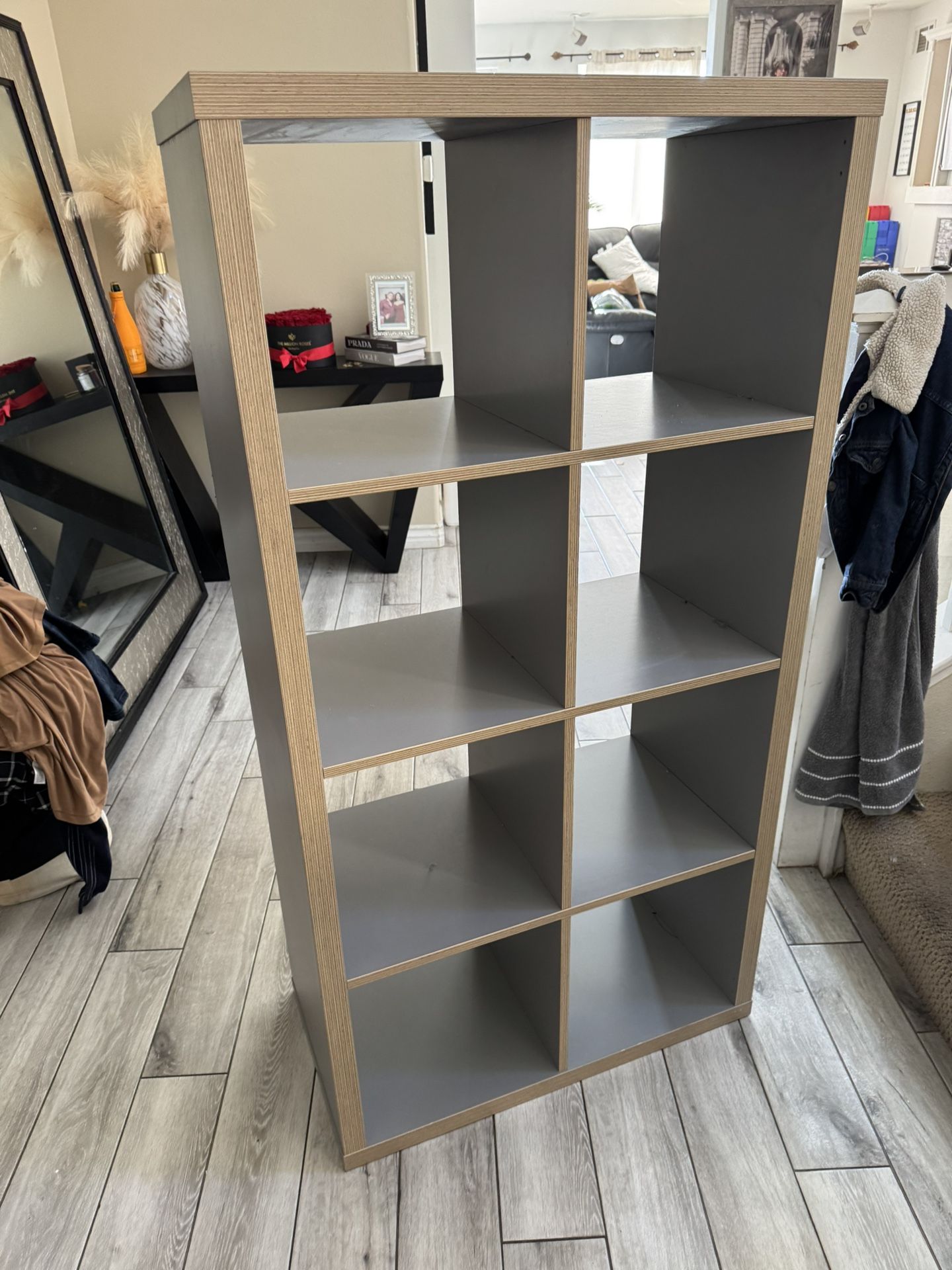 IKEA 8 Shelf Organizer Shelf Gray/Tan