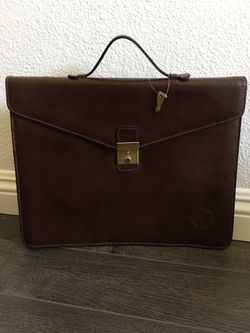 Genuine Leather Laptop Case/ Briefcase with Lock and Key from Greece!