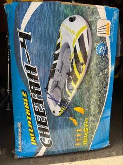 SunGear Cheetah-4 Inflatable Boat Set, 4-person capacity,