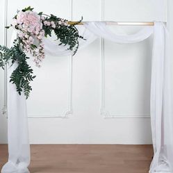 4ftX24ft White Sheer Scarf